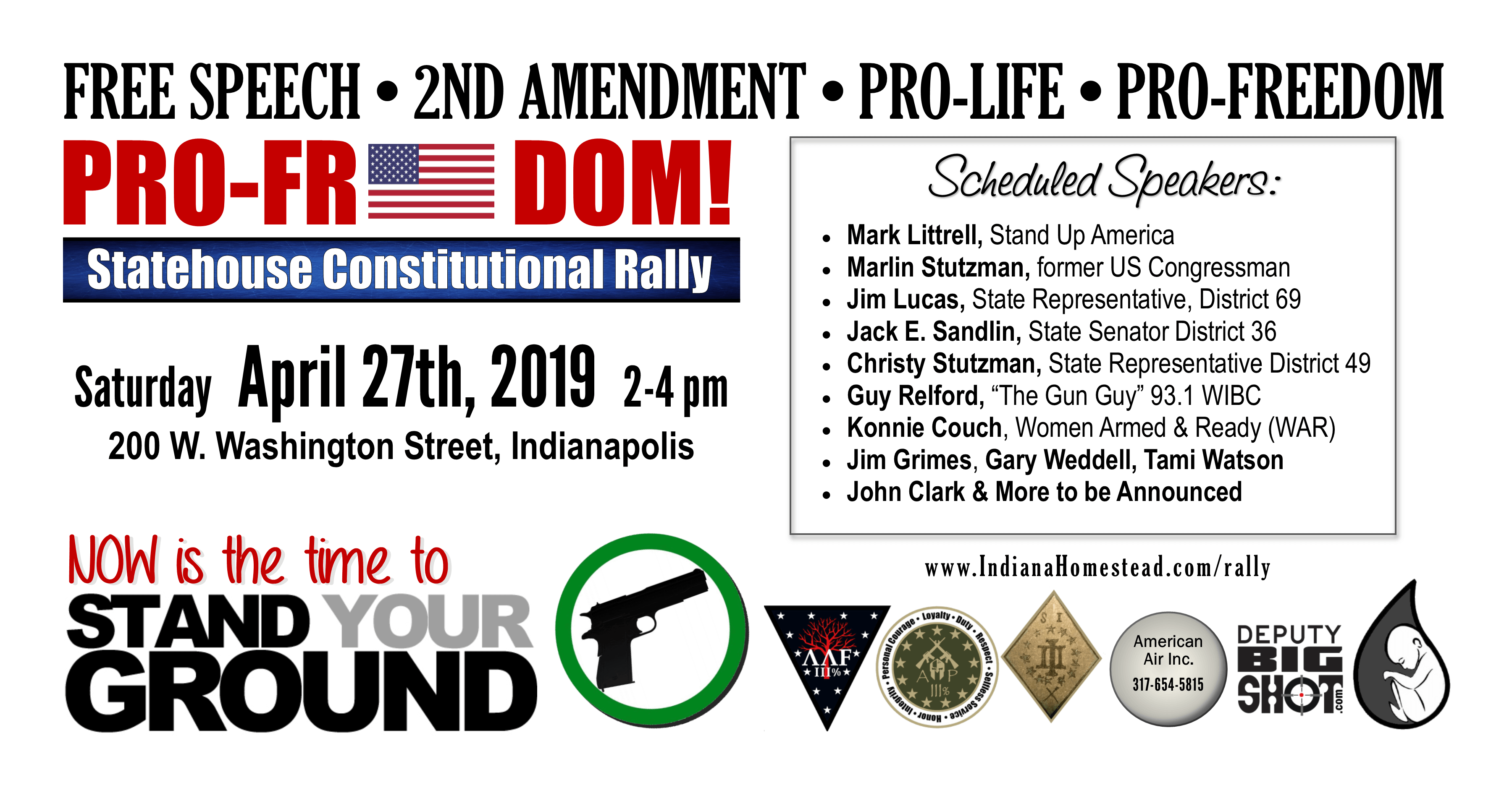 FREEdom Statehouse Rally 4/27/2019 2-4 pm EDT